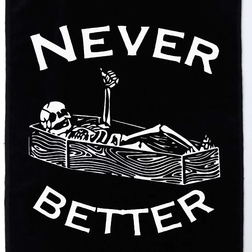 Never Better Skeleton Lazy Halloween Costume Funny Skull Platinum Collection Golf Towel