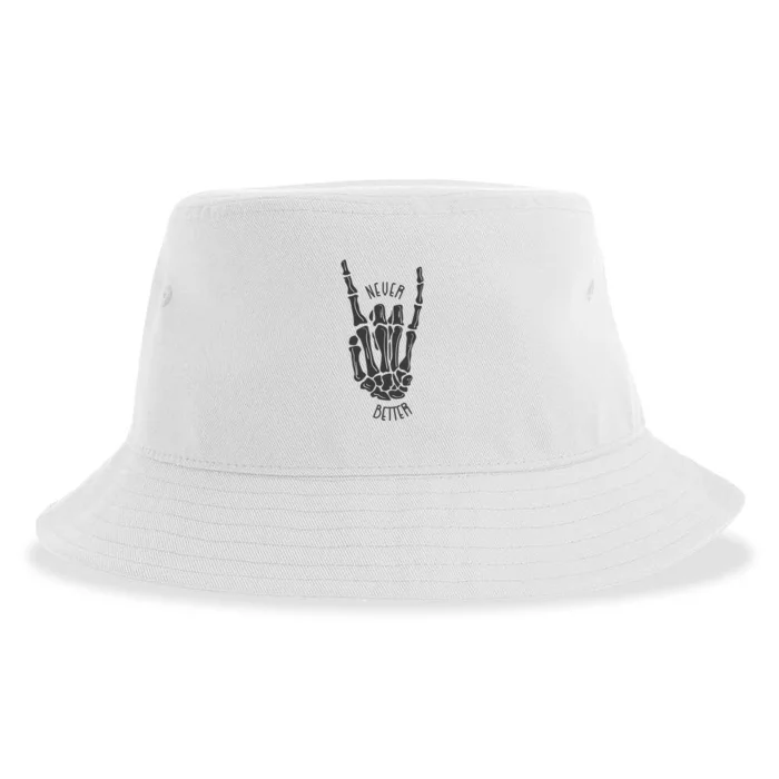 Never Better Skeleton Sustainable Bucket Hat