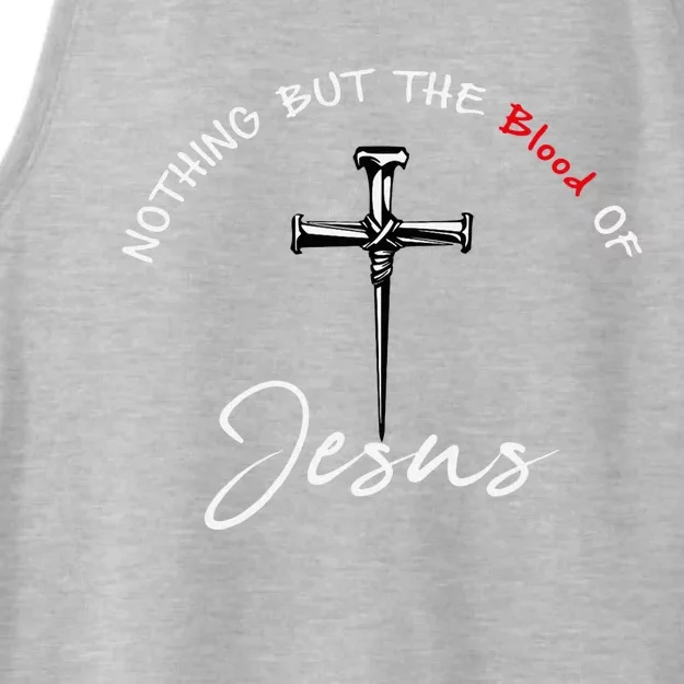 Nothing But The Blood Of Jesus Christian Ladies Tri-Blend Wicking Tank