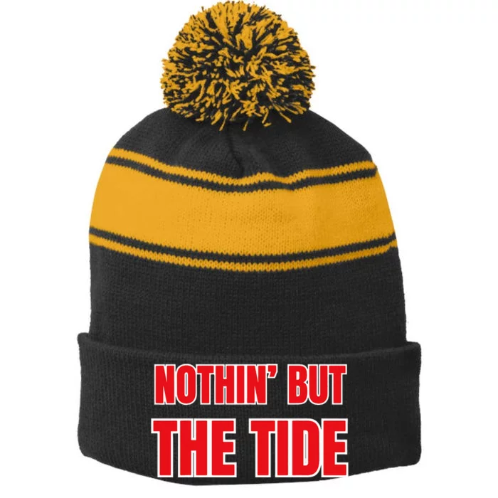 Nothin But The Tide Stripe Pom Pom Beanie