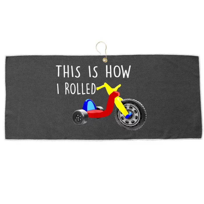 Nostalgic Big Tricycle Wheel This Is How I Rolled 70s 80s Large Microfiber Waffle Golf Towel