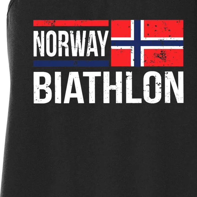 Norway Biathlon Target Skiing Shooting Competition Biathlete Women's Racerback Tank