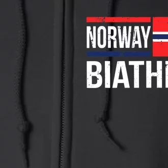 Norway Biathlon Target Skiing Shooting Competition Biathlete Full Zip Hoodie