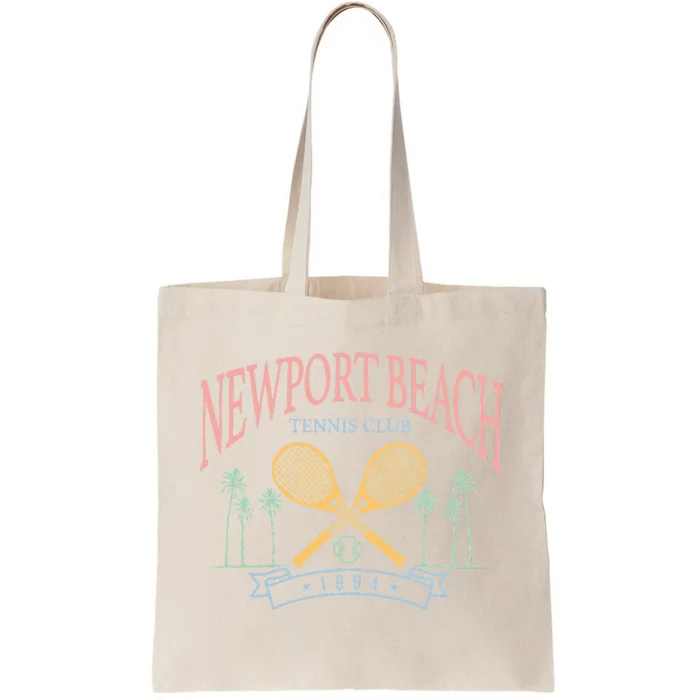 Newport Beach Tennis Club Crossed Racquets Tote Bag