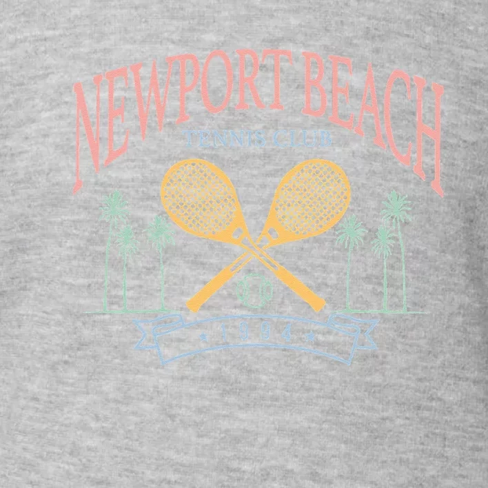 Newport Beach Tennis Club Crossed Racquets Toddler Sweatshirt