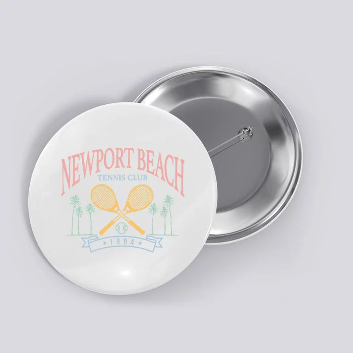 Newport Beach Tennis Club Crossed Racquets Button