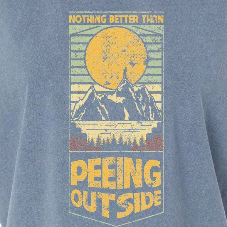 Nothing Better Than Peeing Outside Mountains Garment-Dyed Women's Muscle Tee