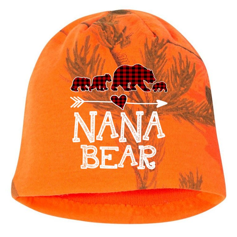 Nana Bear Three Cubs Red Plaid Mama Christmas Pajama Gift Kati - Camo Knit Beanie