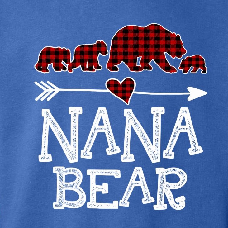 Nana Bear Three Cubs Red Plaid Mama Christmas Pajama Gift Toddler Hoodie