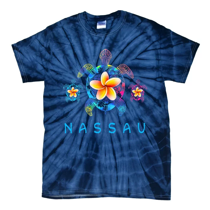 Nassau Bahamas Tribal Tie Dye Sea Turtle Tie-Dye T-Shirt