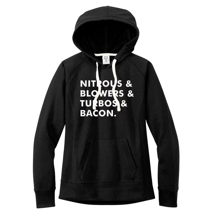 Nitrous Blowers Turbos Bacon Funny Women's Fleece Hoodie