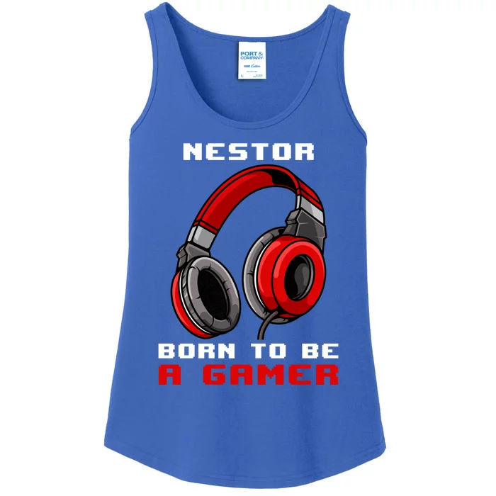 Nestor Born To Be A Gamer Personalized Gift Ladies Essential Tank