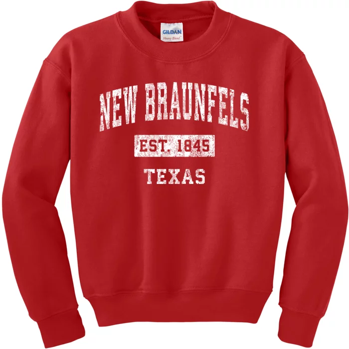 New Braunfels Texas Tx Vintage Sports Kids Sweatshirt