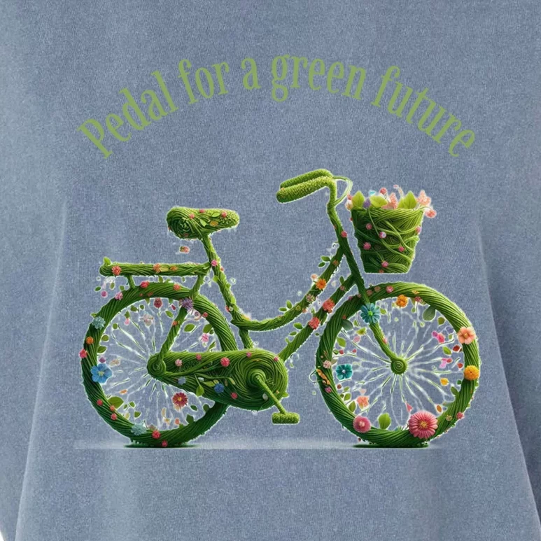 National Bike To Work Day Pedal Green Future Design Funny Gift Garment-Dyed Women's Muscle Tee