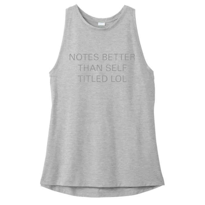 Notes Better Than Self Titled Ladies Tri-Blend Wicking Tank