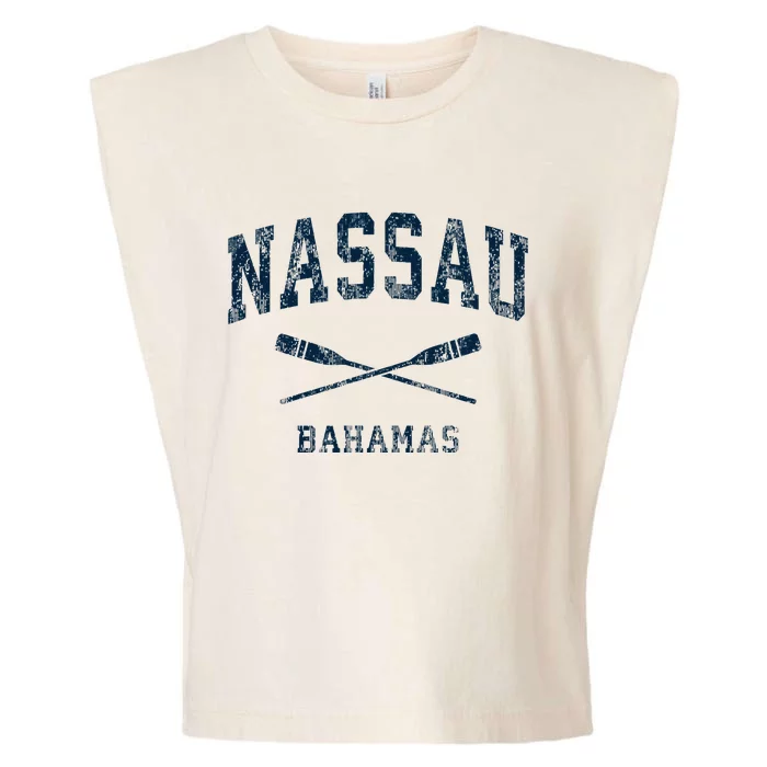 Nassau Bahamas Vintage Nautical Paddles Sports Oars Garment-Dyed Women's Muscle Tee