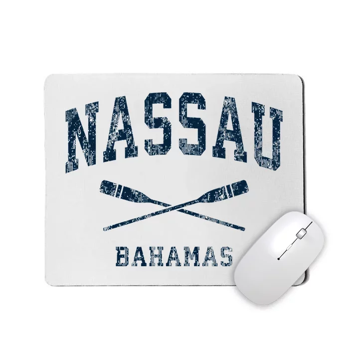 Nassau Bahamas Vintage Nautical Paddles Sports Oars Mousepad