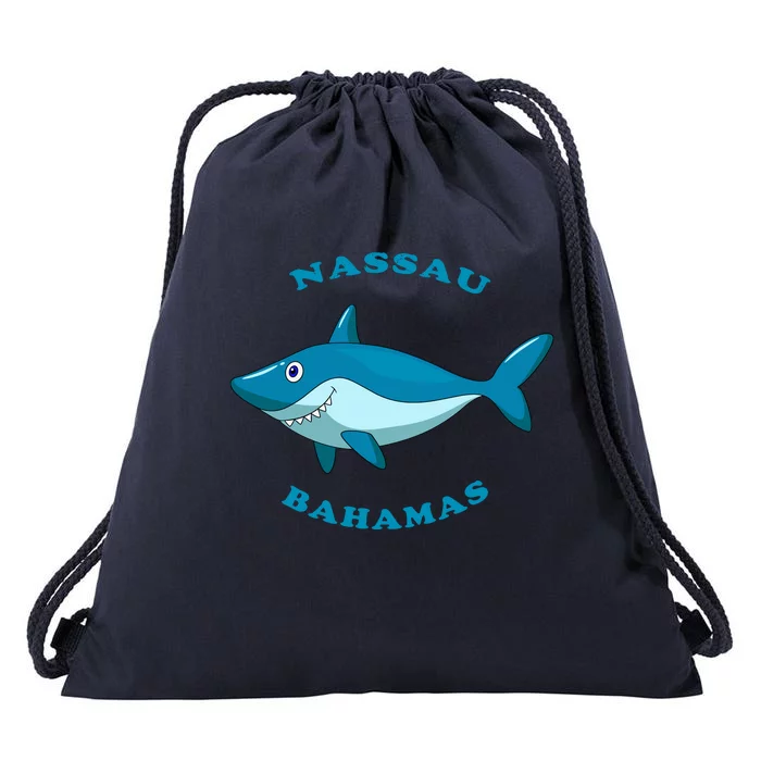 Nassau Bahamas Vintage ChildrenS Shark Vacation Gift Drawstring Bag