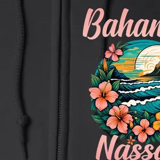 Nassau Bahamas Vacation Proud Bahamas Bahamian Beach Full Zip Hoodie