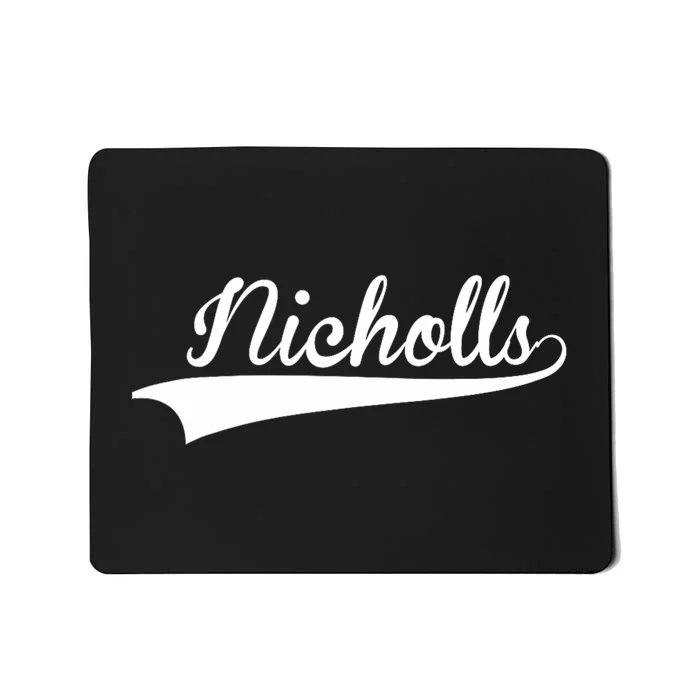 Nicholls Baseball Vintage Retro Mousepad