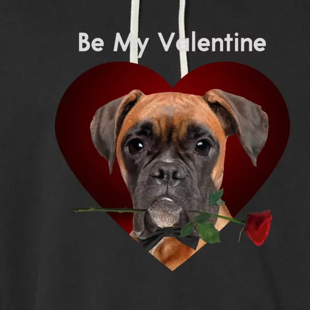 Novelty Boxer Valentine's Day Cool Gift For Doxie Lovers Gift Garment-Dyed Fleece Hoodie