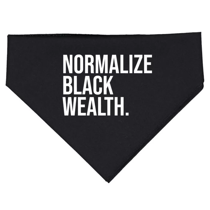 Normalize Black Wealth Uplifting Finance Culture Positivity USA-Made Doggie Bandana