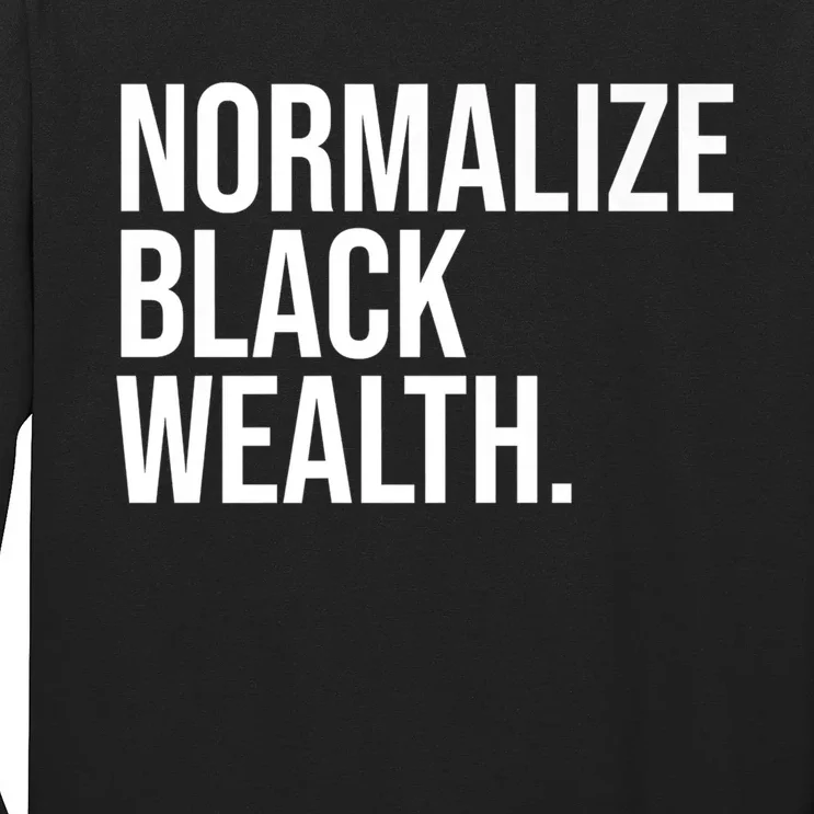 Normalize Black Wealth Uplifting Finance Culture Positivity Long Sleeve Shirt