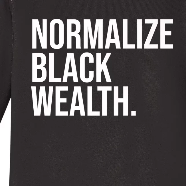 Normalize Black Wealth Uplifting Finance Culture Positivity Baby Long Sleeve Bodysuit