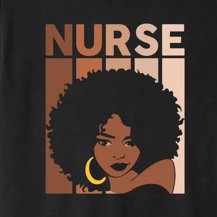 Nurse Black Woman Magic Afro Melanin Queen Black History ChromaSoft Performance T-Shirt