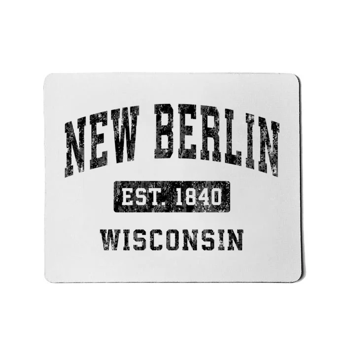 New Berlin Wisconsin Wi Vintage Established Sports Design Mousepad