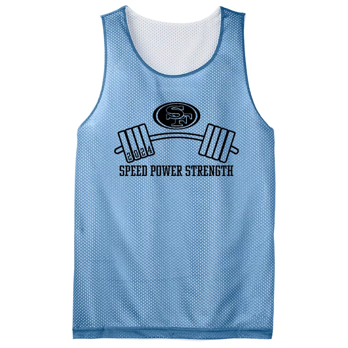 Nick Bosa Wearing 2024 Speed Power Strength Mesh Reversible Basketball Jersey Tank