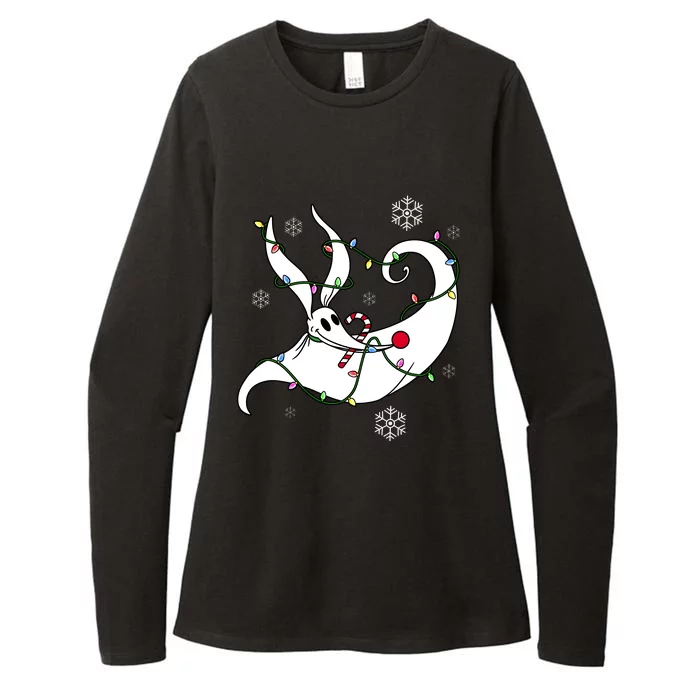 Nightmare Before Xmas Zero Christmas Lights Womens CVC Long Sleeve Shirt