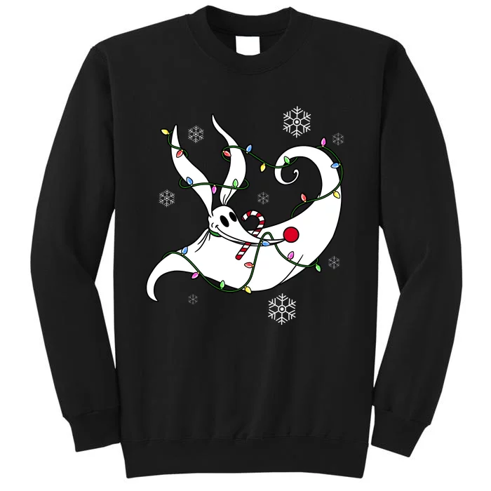 Nightmare Before Xmas Zero Christmas Lights Tall Sweatshirt