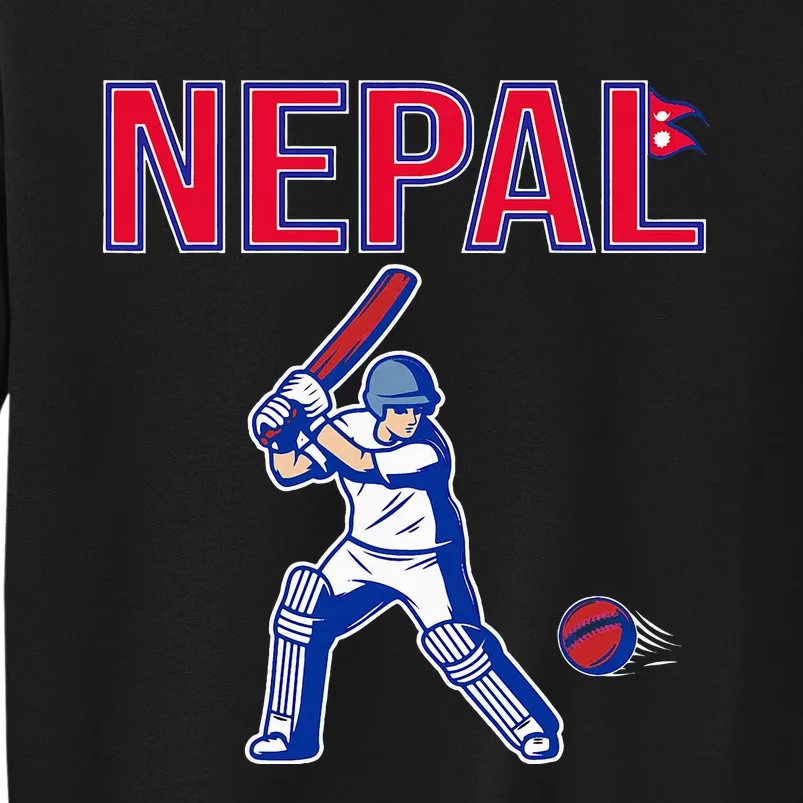 Nepal Cricket 2024 Nepal Flag Cricket Sweatshirt