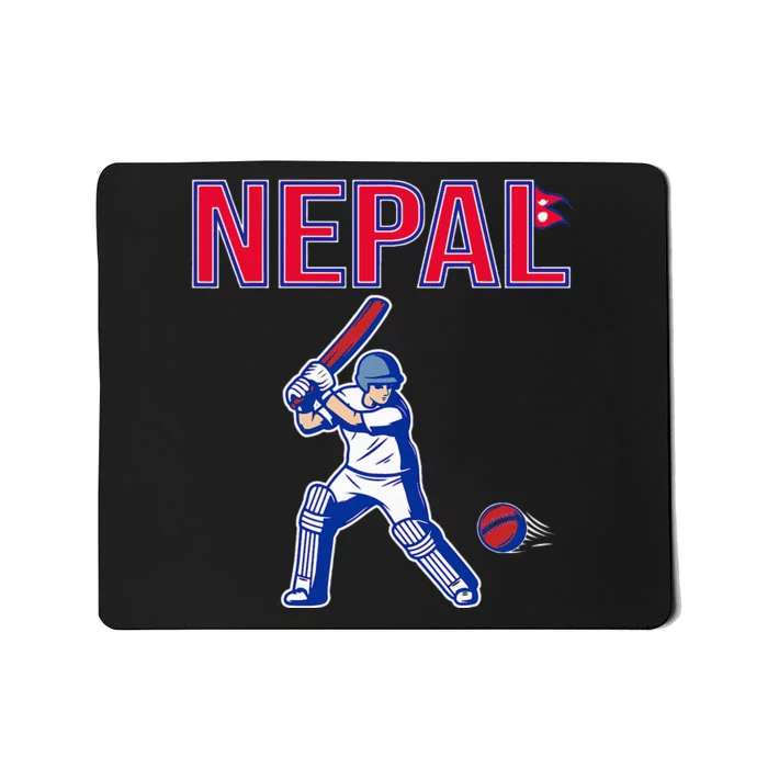 Nepal Cricket 2024 Nepal Flag Cricket Mousepad