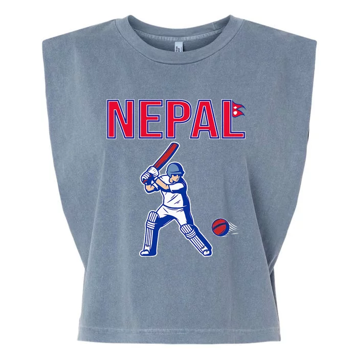 Nepal Cricket 2024 Nepal Flag Cricket Garment-Dyed Women's Muscle Tee