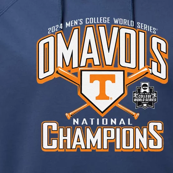 National Champs 2024 Baseball Omavols Performance Fleece Hoodie