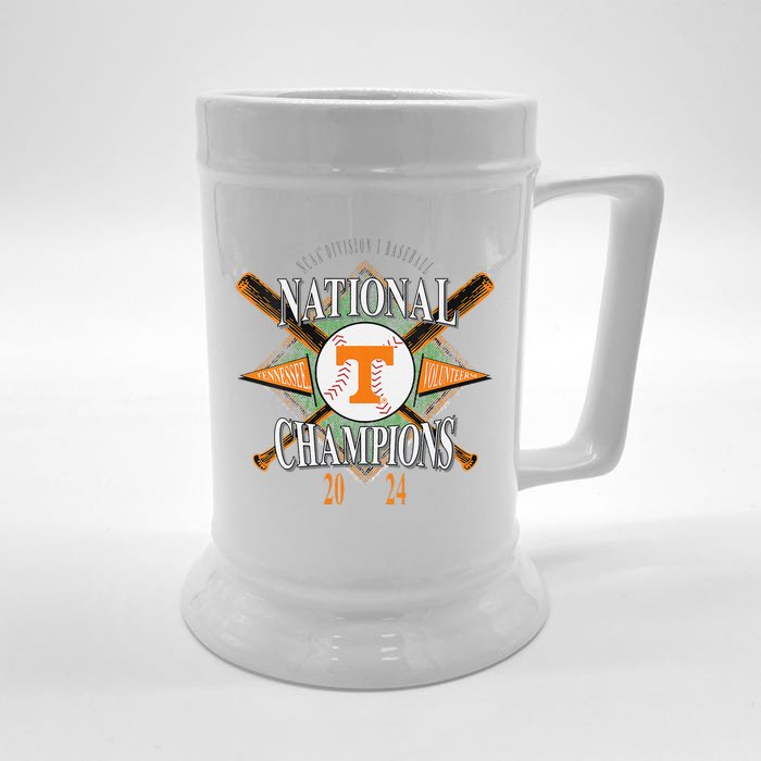 National Champs 2024 Baseball Cws Black Front & Back Beer Stein