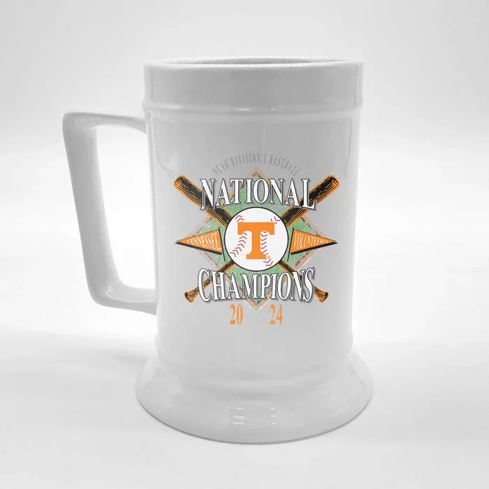 National Champs 2024 Baseball Cws Black Front & Back Beer Stein