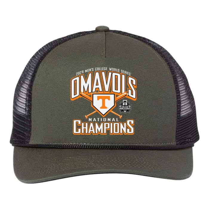 National Champs 2024 Baseball Omavols Retro Rope Trucker Hat Cap