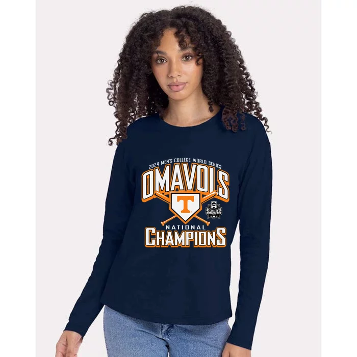 National Champs 2024 Baseball Omavols Womens Cotton Relaxed Long Sleeve T-Shirt