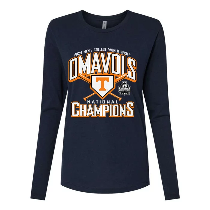 National Champs 2024 Baseball Omavols Womens Cotton Relaxed Long Sleeve T-Shirt