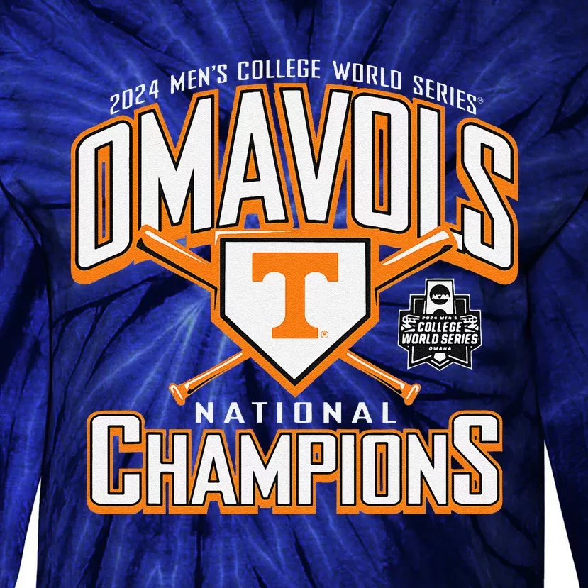 National Champs 2024 Baseball Omavols Tie-Dye Long Sleeve Shirt