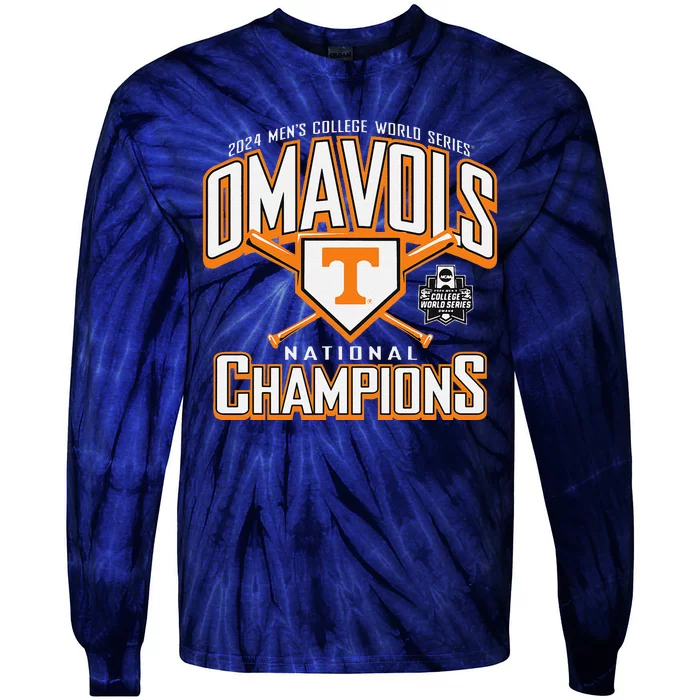 National Champs 2024 Baseball Omavols Tie-Dye Long Sleeve Shirt