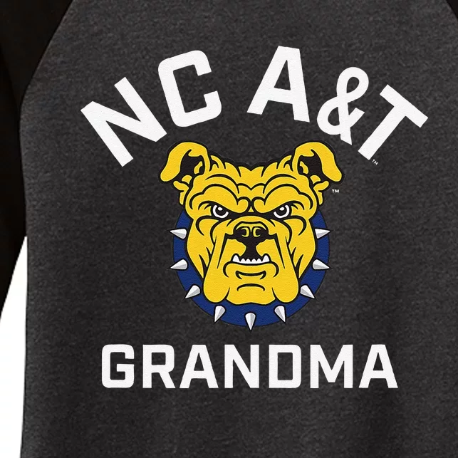 North Carolina A&T State University Aggies Arched Grandma Women's Tri-Blend 3/4-Sleeve Raglan Shirt