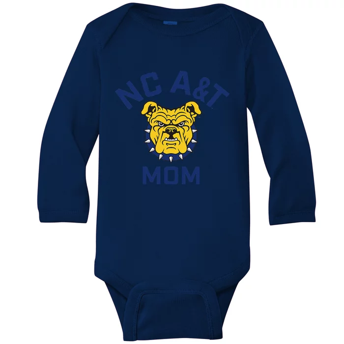 North Carolina A&T State University Aggies Arched Mom Baby Long Sleeve Bodysuit