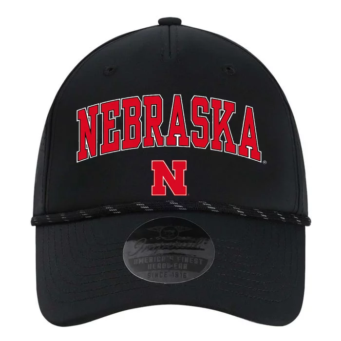 N.E.B.R.A.S.K.A Cornhuskers Arch Over Black Performance The Dyno Cap