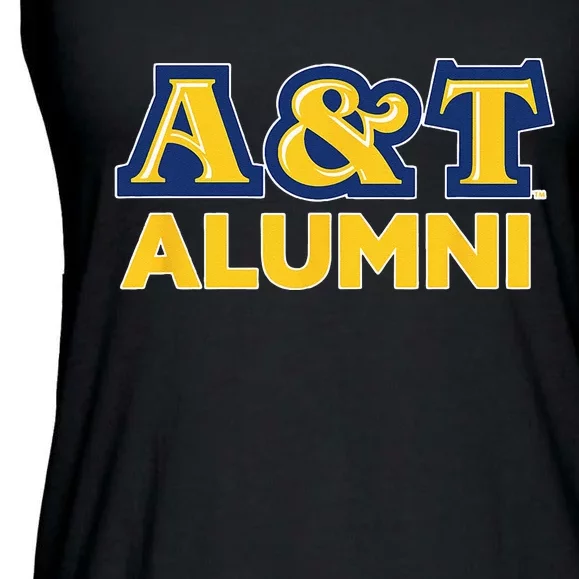 North Carolina A&T State University Aggies Stacked Ladies Essential Flowy Tank