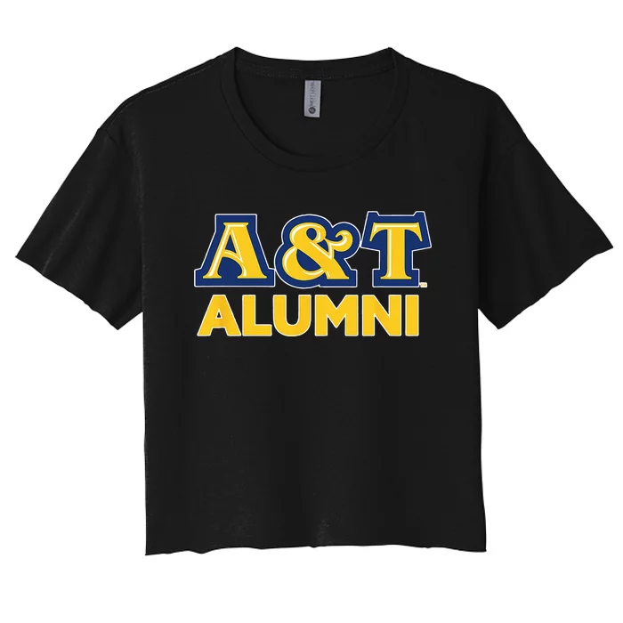 North Carolina A&T State University Aggies Stacked Women's Crop Top Tee