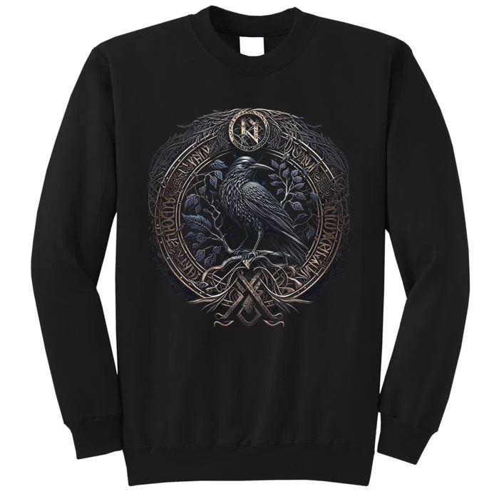 Norse Culture And Norsemen OdinS Raven Northman Valhalla Norse Mythology Tall Sweatshirt